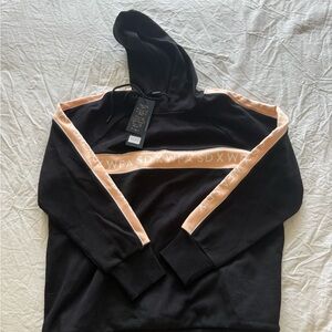 White Fox Boutique x Sarah’s Day OG Collab Black and Peach Hoodie